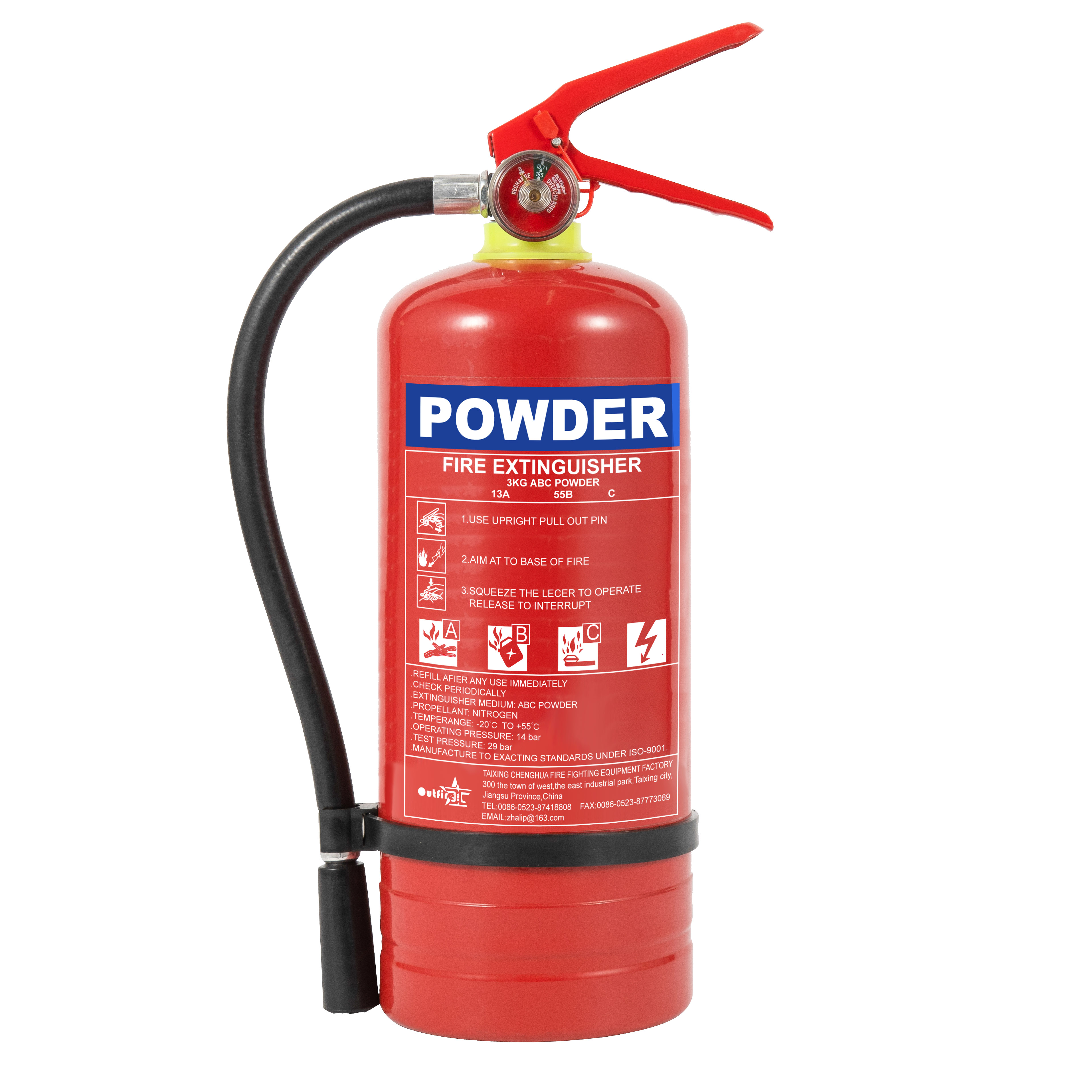 3KG Foot Ring Dry Powder Fire Extinguisher